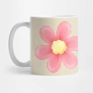 Pink Flower Pixel Art Mug